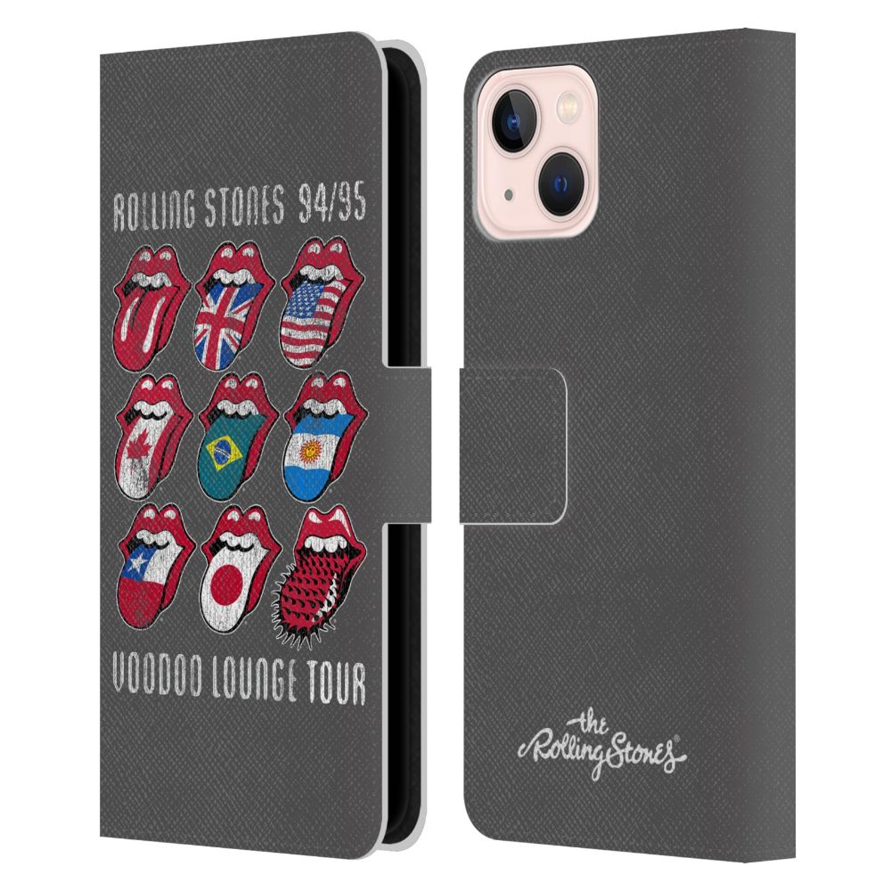 ROLLING STONES ローリングストーンズ (来日 35周年 記念 ) - Voodoo Lounge レザー手帳型 / Apple iPhoneケース - PGS